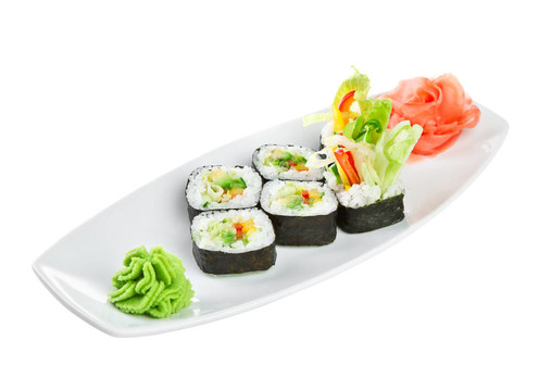 粟實（Yasai Roll）在一個白色的背景