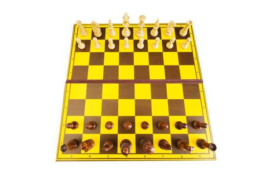 白色背景下的象棋人物