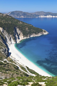 mirtos海灘在希臘的Kefalonia島