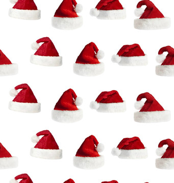 無縫Santa帽背景