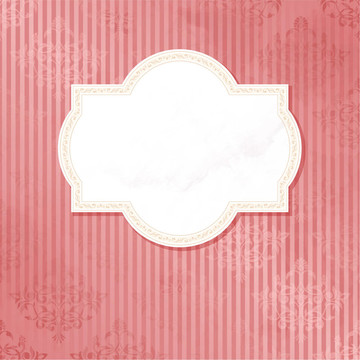 仿古粉紅婚禮標(biāo)簽