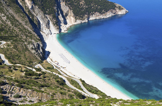 mirtos海灘在希臘的Kefalonia島