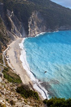 mirtos海灘在希臘的Kefalonia島