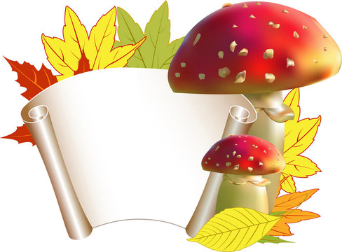 帶葉子的秋天賀卡