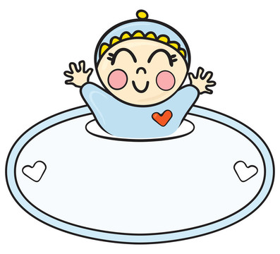 標(biāo)簽的嬰兒