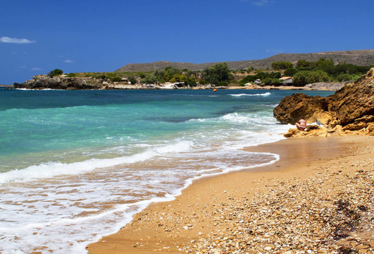 lagkadakia海灘在Kefalonia島