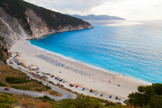 mirtos海灘在希臘的Kefalonia島