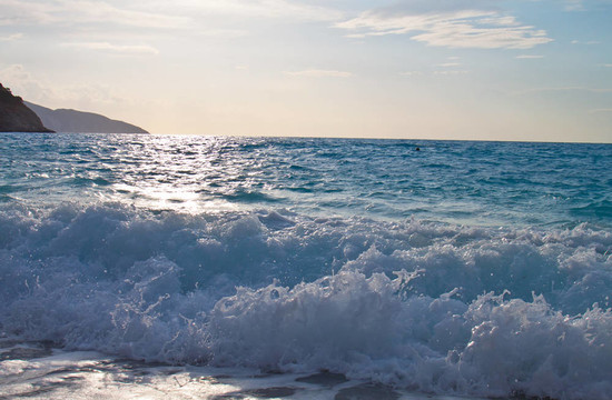 mirtos海灘在希臘的Kefalonia島