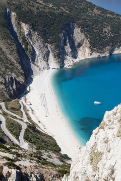 mirtos海灘在希臘的Kefalonia島