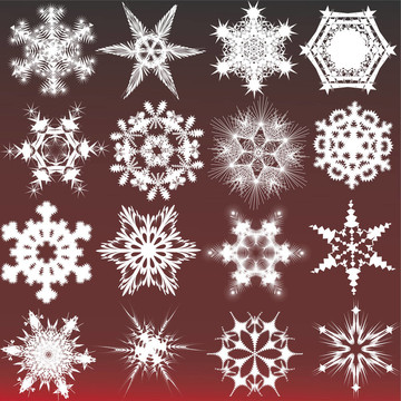 裝飾的雪花。插畫(huà)