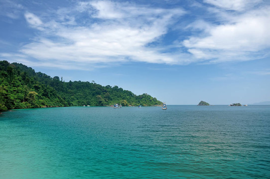 熱帶海洋景觀。泰國常島。