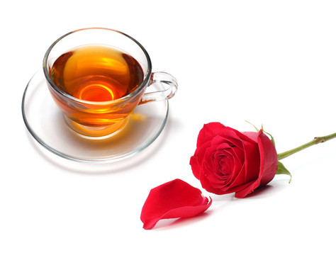 一杯玫瑰花茶