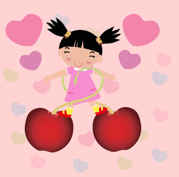 可愛的小女孩，cherry2
