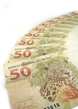 虎（Panthera onca）從巴西50雷亞爾紙幣藝術(shù)品
