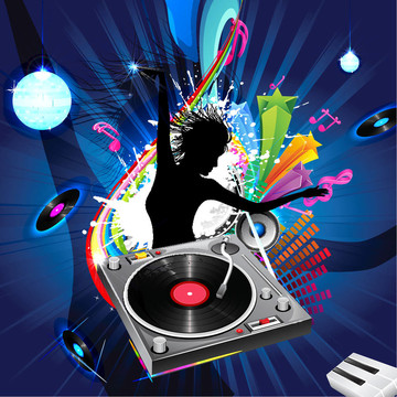 女士Disco jockey