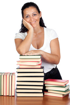 有吸引力的女人有許多書