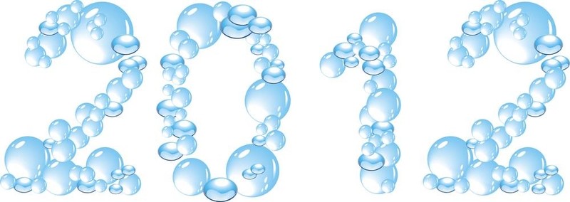水泡泡字母2012孤立于白色