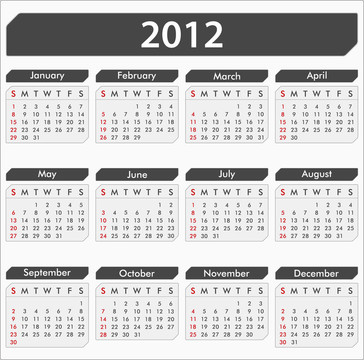 2012日歷