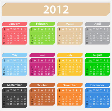 2012日歷