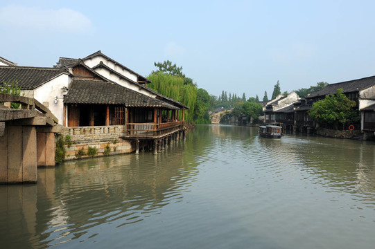 在烏鎮(zhèn)鎮(zhèn)的中國古建筑
