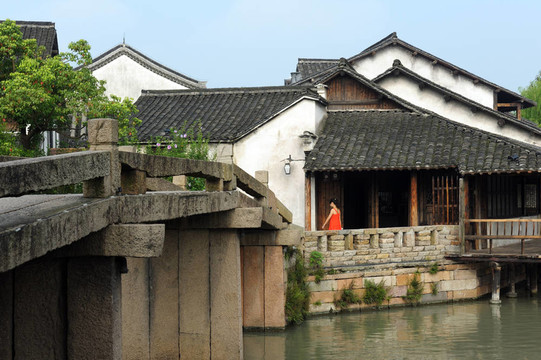 在烏鎮(zhèn)鎮(zhèn)的中國古建筑