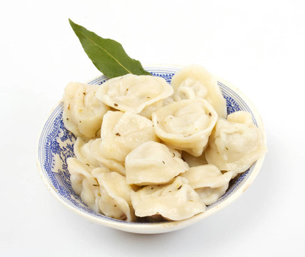 俄羅斯俄羅斯餃子肉餡的餃子與桂冠