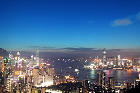 在香港日落