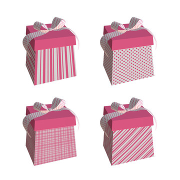 白色的粉紅色禮物