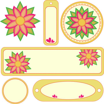 花卉標(biāo)簽和標(biāo)簽