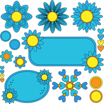 Flowers；標(biāo)簽；心與界