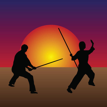 黃昏中的武術(shù)