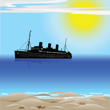 海洋上的客輪
