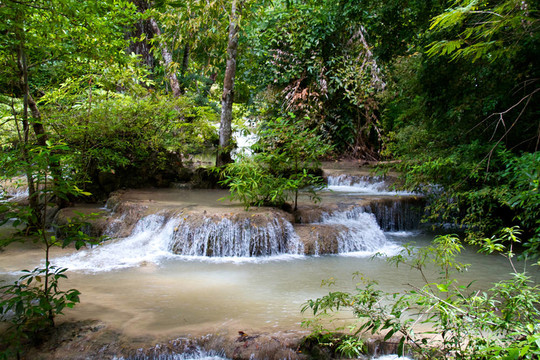 Erawan Waterfall；Kanchanaburi；泰國