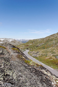 sognefjell `的山路；挪威。