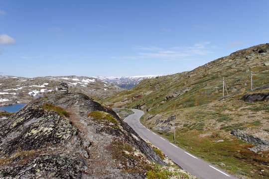 sognefjell `的山路；挪威。