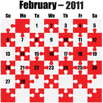 2011日歷-二月