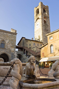 Palazzo del Podesta貝加莫；意大利；
