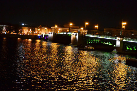圣彼得堡宮橋夜景