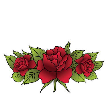 美麗的紅玫瑰分離