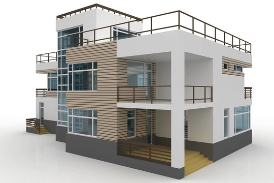 白色3D房子