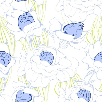 白色鮮花的無縫壁紙