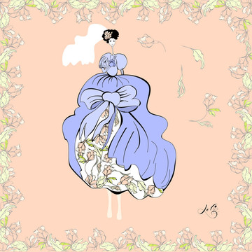 粉紅背景的年輕女人