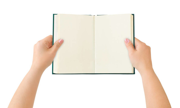 手打開書