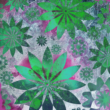 老式花垃圾剪貼簿的背景