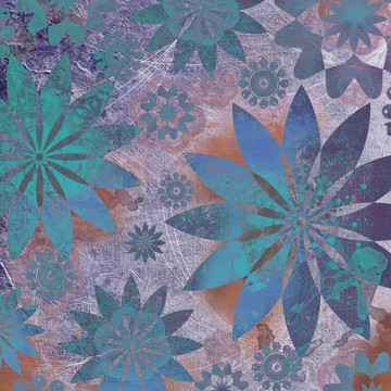 老式花垃圾剪貼簿的背景