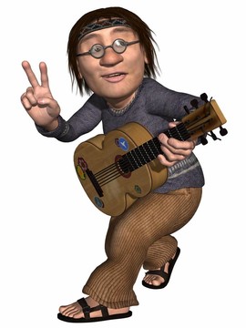 Toon Hippie 1960年中期花的力量