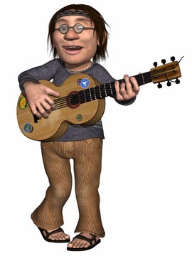 Toon Hippie 1960年中期花的力量