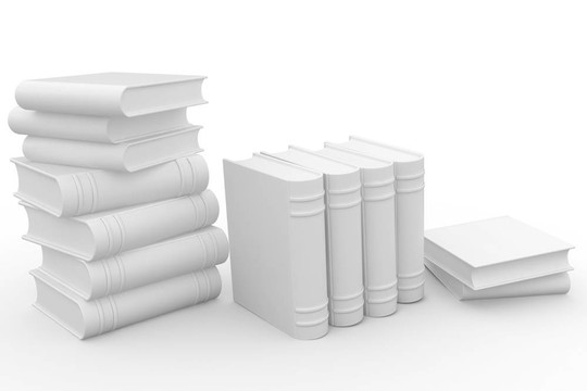 3d空白的書