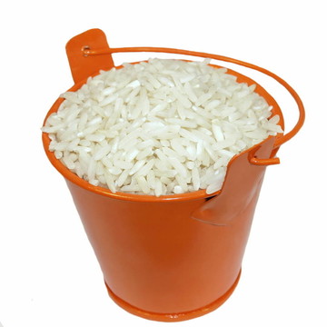 桶與Long white rice