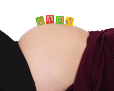 孕婦肚子上的嬰兒塊